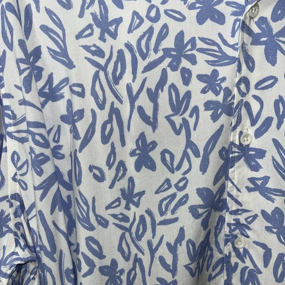 Nordstrom Brand Mens Shirt XXXL 3XL Sketched Floral Vacation Beach Artsy Boat